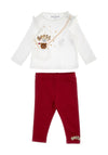 Guess Baby Girl Pocket Top and Legging Set, Red