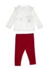 Guess Baby Girl Pocket Top and Legging Set, Red