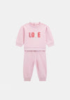 Guess Baby Girl 3D Love Tracksuit, Pink