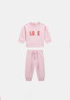 Guess Baby Girl 3D Love Tracksuit, Pink