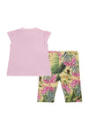 Guess Baby Girl Floral Tee and Legging Set, Pink
