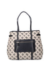 Guess Beyza Travel 4G Peony Large Tote Bag, Black & Beige