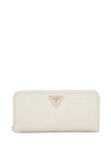 Guess Cresidia Large Zip Around Wallet, Off White
