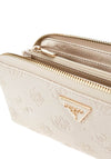 Guess Cresidia Large Zip Around Wallet, Off White