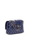 Guess Cruise Vibe Quilted Convertible Crossbody Bag, Navy & White