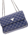 Guess Cruise Vibe Quilted Convertible Crossbody Bag, Navy & White