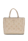 Guess Deesa Quilted Patent Grab Bag, Taupe