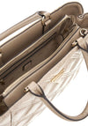 Guess Deesa Quilted Patent Grab Bag, Taupe