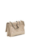 Guess Deesa Patent Mini Crossbody Bag, Taupe