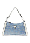 Guess Dili 4G logo Rhinestone Shoulder Bag, Denim Blue