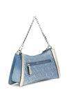 Guess Dili 4G logo Rhinestone Shoulder Bag, Denim Blue