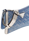 Guess Dili 4G logo Rhinestone Shoulder Bag, Denim Blue