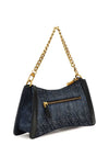 Guess Dili 4G logo Rhinestone Shoulder Bag, Black