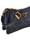 Guess Dili 4G logo Rhinestone Shoulder Bag, Black