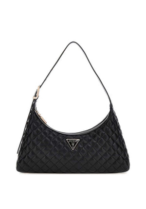 Guess Eco Rianee Quilted Shoulder Bag, Black