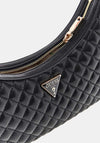 Guess Eco Rianee Quilted Shoulder Bag, Black