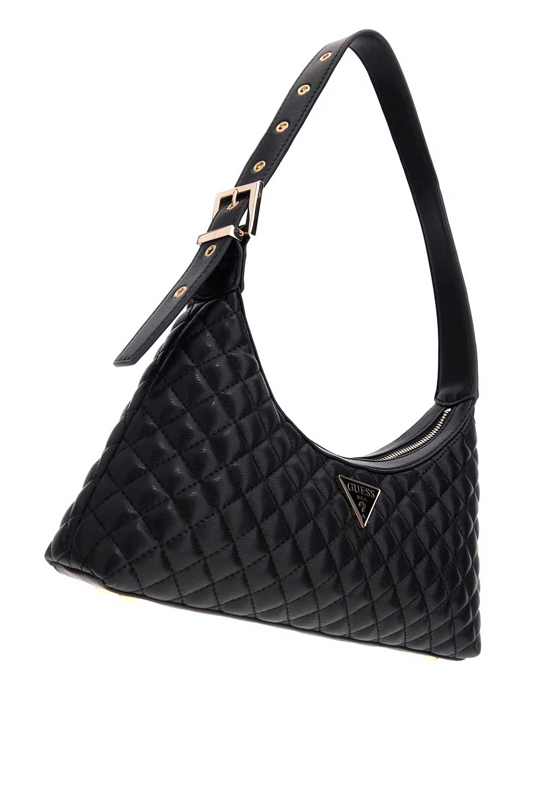 Guess Eco Rianee Quilted Shoulder Bag, Black