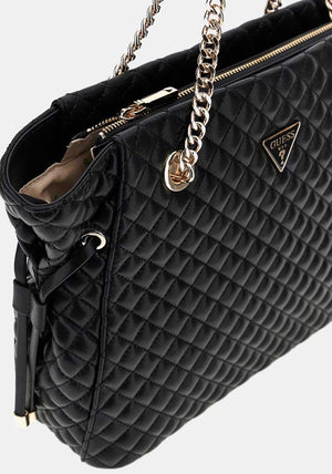 Guess Eco Rianee Quilted Tote Bag, Black