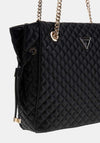 Guess Eco Rianee Quilted Tote Bag, Black
