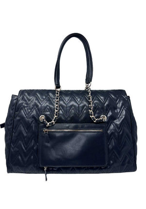 Guess Eda Chevron Stitch Travel Bag, Black