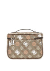 Guess Eliette 4G Peony Logo Toiletry Bag, Latte