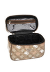 Guess Eliette 4G Peony Logo Toiletry Bag, Latte