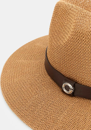 Guess Raffia Fedora Hat, Beige
