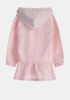 Guess Girl Hooded Logo Sweatshirt Dress, Pink