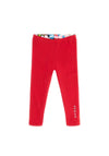 Guess Girl Reversible Floral Print Legging, Red Multi