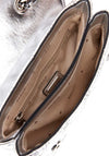Guess Giully Quilted Laminated Mini Crossbody Bag, Silver