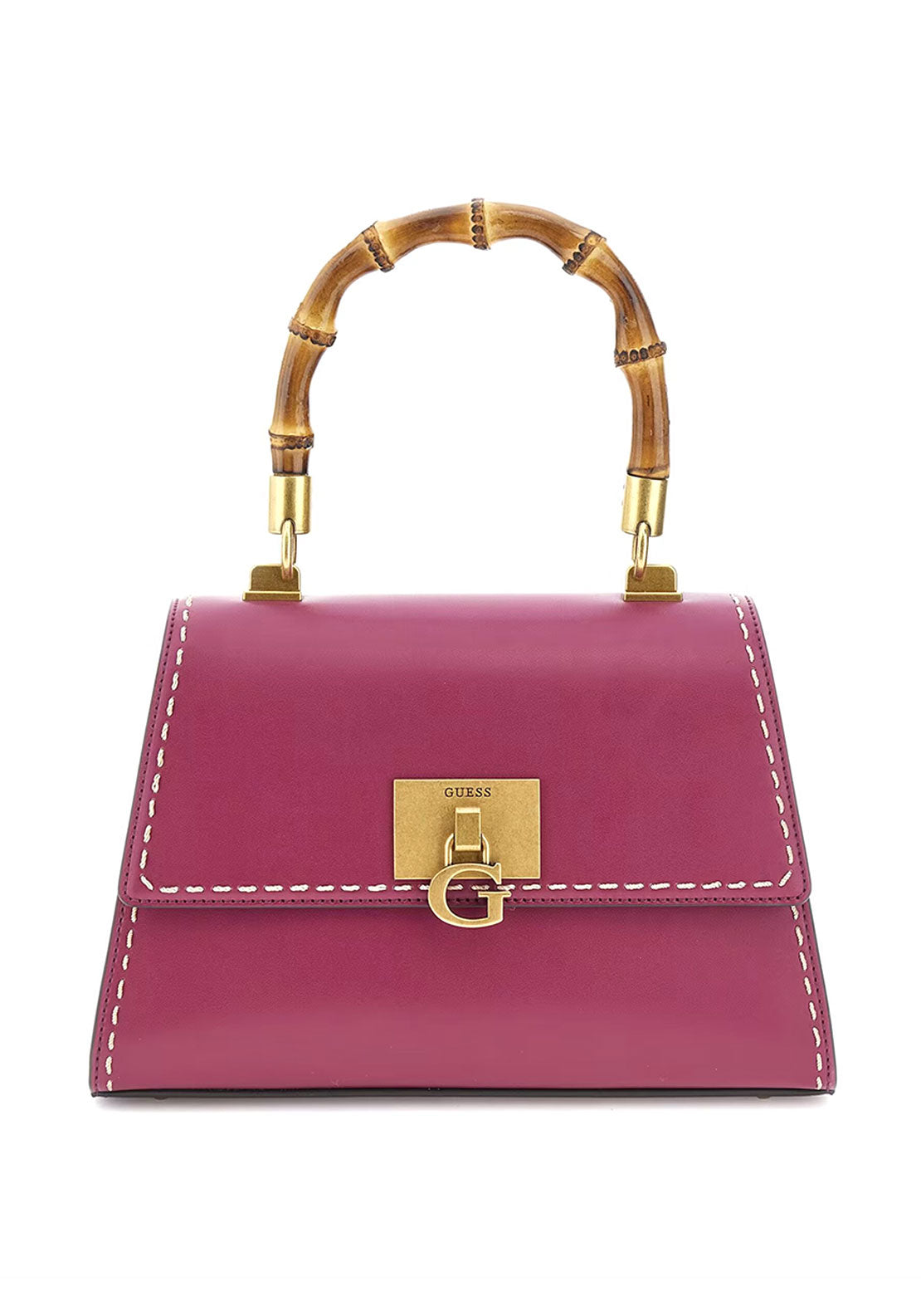 Guess Stephi Bamboo Handle Grab Bag, Boysenberry McElhinneys