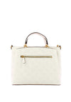 Guess Izzy Peony Embossed Logo Satchel Bag, Stone