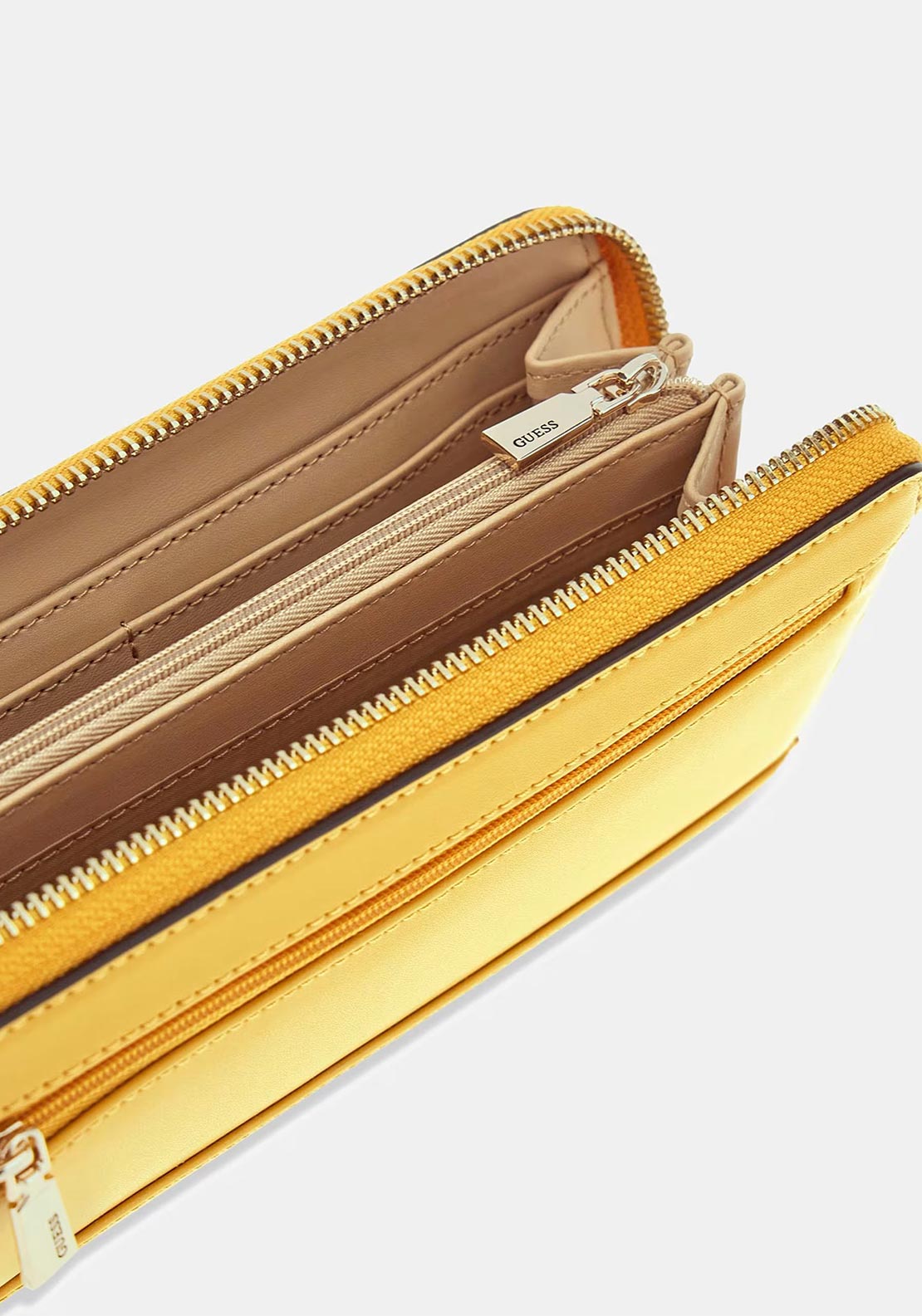 Guess Janie SLG Large Zip Around Wallet, Yellow