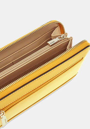 Guess Janie SLG Large Zip Around Wallet, Yellow
