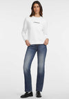 Guess Jeans Fleece Lined Sweatshirt, White