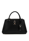 Guess Jorah Pebbled Faux Leather Satchel Grab Bag, Black