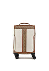 Guess Kerima 21.5” 8-Wheeler Spinner Cabin Suitcase, Natural Latte Logo