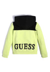 Guess Boys Long Sleeve Zip Hoodie, Green Multi