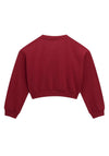 Guess Girl Long Sleeve Crop Sweater, Wine