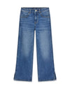 Guess Older Girl Side Slit Flare Denim Jeans, Blue