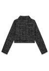 Guess Older Girl Long Sleeve Tweed Jacket, Black