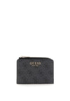 Guess Laurel SLG Small Logo Print Wallet, Charcoal Grey