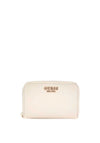 Guess Laurel SLG Zipped Medium Wallet, Bone