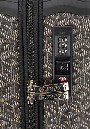Guess Wilder G Cube 18” 8-Wheeler Spinner Cabin Suitcase, Charcoal Grey