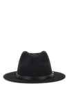 Guess Logo Script Fedora Hat, Black