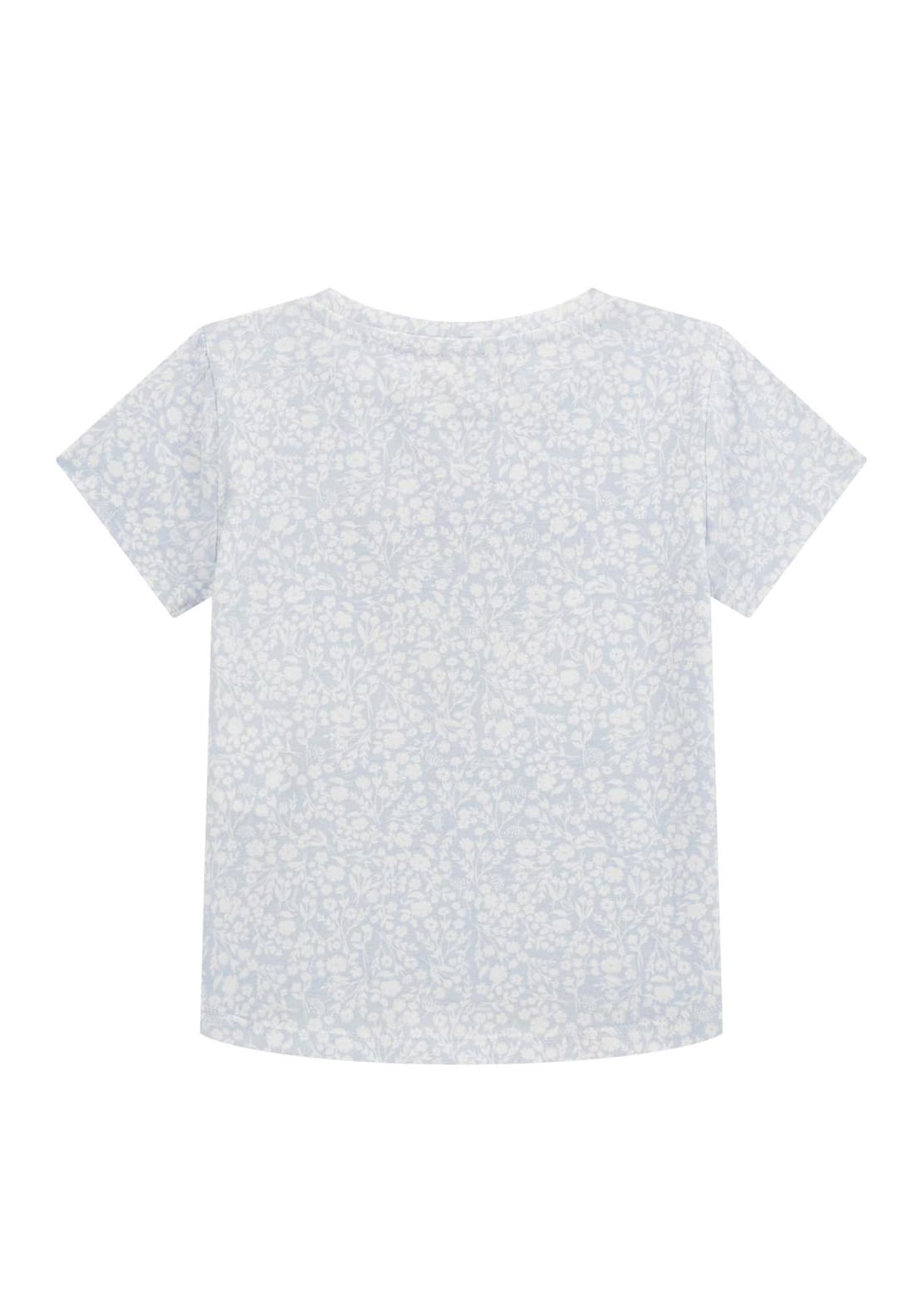 Guess Girl Floral Short Sleeve Tee, Blue