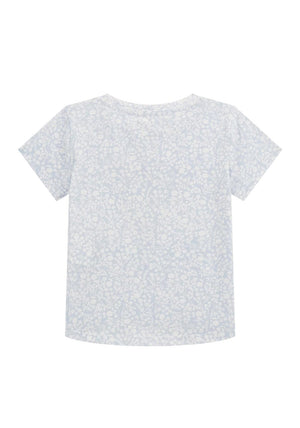Guess Girl Floral Short Sleeve Tee, Blue
