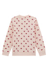 Guess Girl Cherry Print Long Sleeve Sweater, Pink