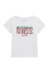 Guess Girl Sequin Short Sleeve Tee, White