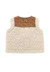 Guess Mini Girl Sherpa Fleece Gilet, Cream